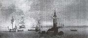 Monamy, Peter, This is Manamy-s Picture of the opening of the first Eddystone Lighthouse in 1698